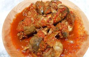 Sepiring ati ampela pedas manis. (Liputan6.com/IG/foodrecipely)