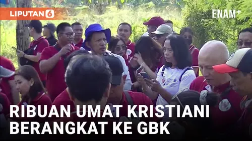 VIDEO: 2 Ribu Umat Kristiani se-Tangerang Selatan Berangkat ke Senayan