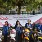 Diikuti 20 lady bikers pengguna TVS Dazz, peserta melakukan konvoi dari Bentara Budaya Jakarta menuju Senayan Golf Driving Range