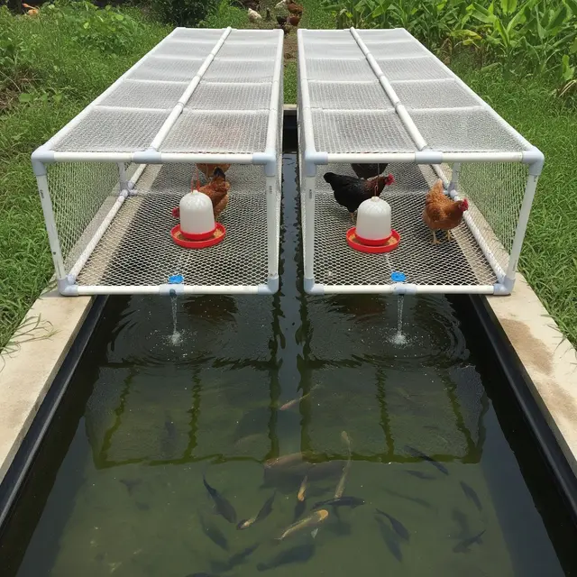 kandang ayam dari pipa pvc untuk lahan sempit (Image by Gemini AI)
