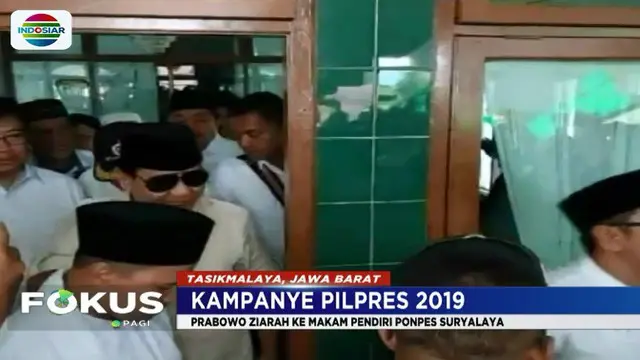 Prabowo ke Makam Pendiri Ponpes Suryalaya, Sandiaga Sambangi Pesantren Parakan