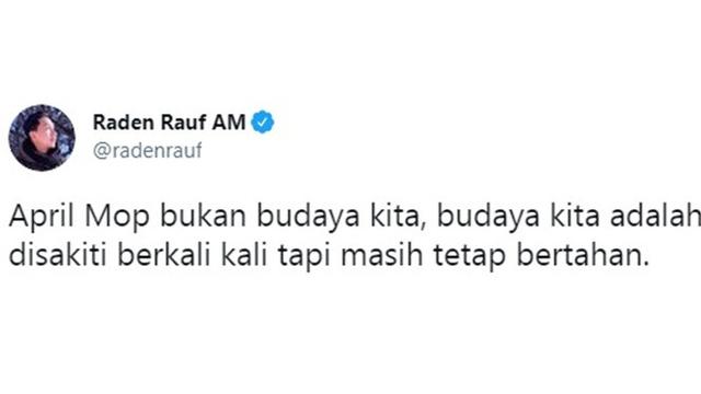 8 Cuitan Netizen Soal 'April Mop Bukan Budaya Kita' Ini Bikin Geleng Kepala