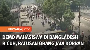 Korban kerusuhan saat demonstrasi mahasiswa di Bangladesh kian meningkat. Total korban tewas bahkan mencapai 105 jiwa.