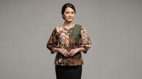Blouse Batik Balon Klasik/Batik Lengan Balon Potongan 3/4 Elegan  (Sumber: gemini.com)