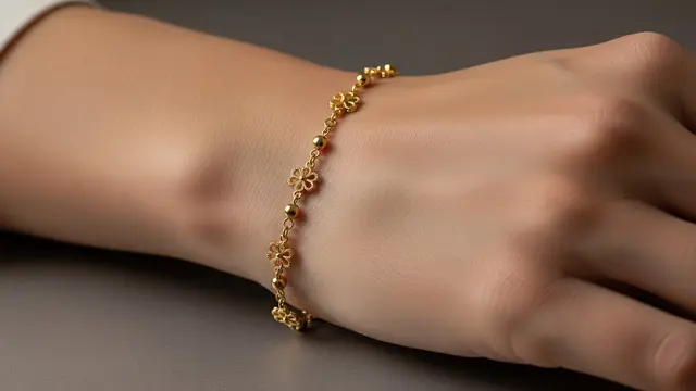Model Gelang Emas Rantai Kombinasi Bunga Kecil/Gemini AI