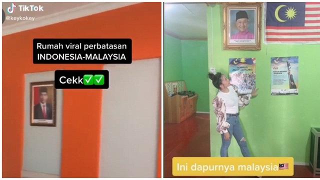 Viral Rumah Unik di Perbatasan, Ruang Tamu Indonesia dan Dapur di Malaysia