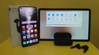 Ekosistem Huawei; Nova 7, MatePad, dan FreeBuds 3i (Liputan6.com/ Agustin Setyo W)