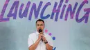 Raffi Ahmad memberikan sambutan saat acara peluncuran STY Foundation yang berlangsung di Rans Office, Serpong, Tangerang Selatan, Senin (04/11/2024). (Bola.com/Bagaskara Lazuardi)