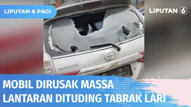 Diduga tabrak lari, sebuah mobil minibus dikejar para pemotor di ruas Jalan Brigjen Katamso, Simpang Jalan Pelangi, Medan pada Minggu (26/06) petang. Karena tak mengindahkan para pemotor yang berupaya menyetop, mobil dirusak.