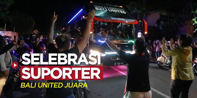 VIDEO: Bali United Juara BRI Liga 1, Suporter Lakukan Selebrasi di Luar Stadion