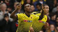 Odion Ighalo mencetak dua gol ke gawang Liverpool saat Watford menang telak 3-0, Minggu (20/12/2015) malam WIB. (Reuters/Sergio Perez)