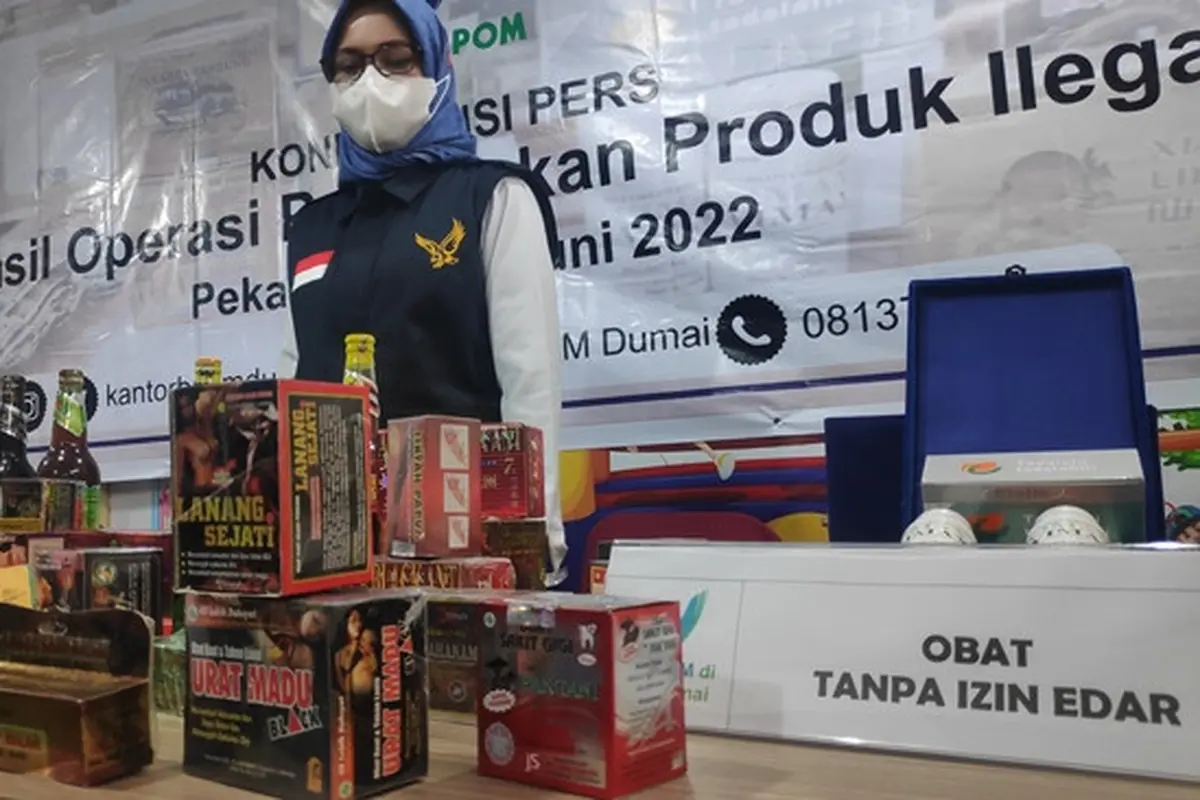 Obat tradisional tanpa izin edar, sebagian besarnya obat kuat, sitaan BBPOM di Pekanbaru.
