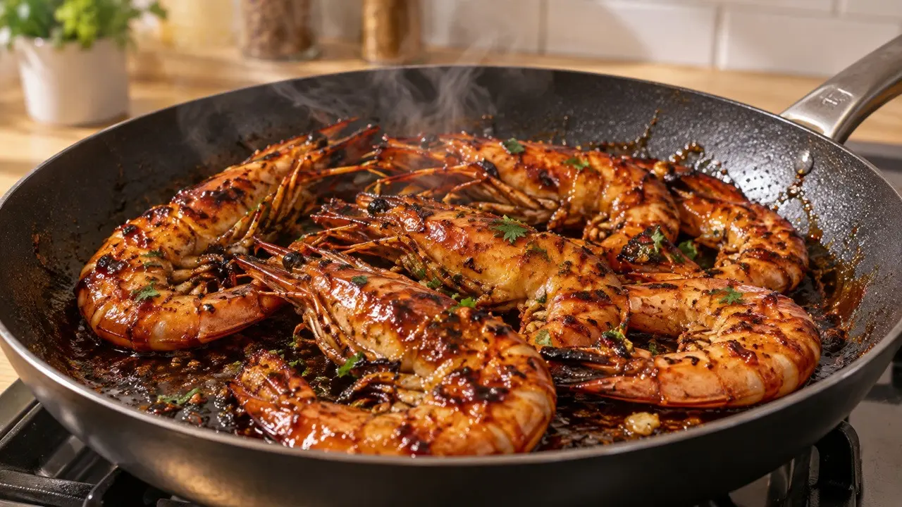 Udang Bakar Madu Teflon