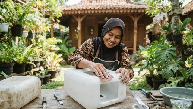 Cara Membuat Akuarium Outdoor dari Jeriken Bekas