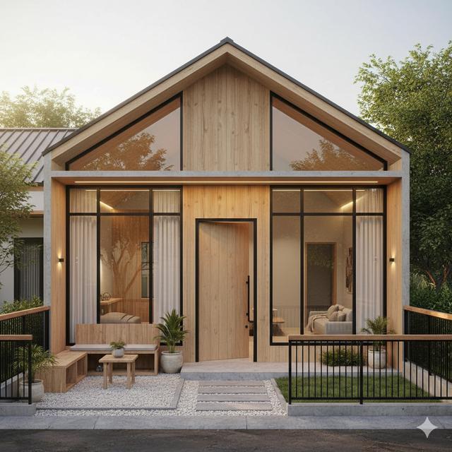 Desain Rumah Type 21 Minimalis Gaya Japandi