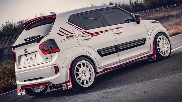 Penambahan overfender jadi resep dalam modifikasi rally look di Suzuki Ignis (Instagram scenicho)