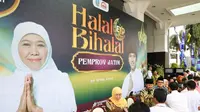 Khofifah menggelar halalbihalal dengan ASN Pemprov Jatim. (Istimewa)