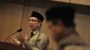 Di kantor Kementerian Agama RI di Jakarta, (9/8/2014), Menteri Agama, Lukman Hakim Saifuddin menegaskan, ISIS tidak ada hubungannya dengan pengalihan isu. (Liputan6.com/Johan Tallo)