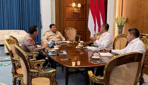 Prabowo Bertemu Kapolri di Istana, Ini yang Dibahas
