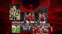 Ilustrasi AC Milan, Manchester United, Newcastle United. (Bola.com/Gregah Nurikhsani)