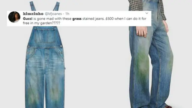 Mirip Celana Bekas, Gucci Rilis Jeans Mahal dengan Bercak Rumput