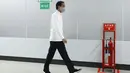 Presiden Joko Widodo atau Jokowi meninjau kesiapan penerapan prosedur standar New Normal di Stasiun MRT Bundaran HI, Jakarta, Selasa (26/5/2020). Jokowi melakukan peninjauan kesiapan penerapan prosedur standar new normal di stasiun tersebut. (Tribunnews/Irwan Rismawan/Pool)