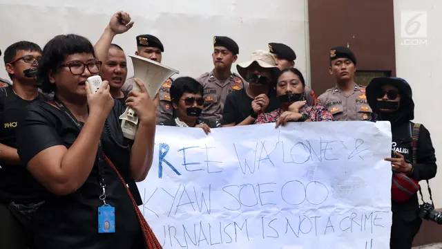 Dua Jurnalis Dipenjara, Kedubes Myanmar Didemo Pewarta