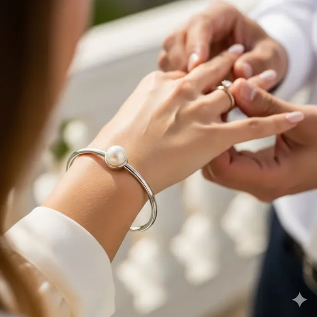 Pearl Accent Bangle