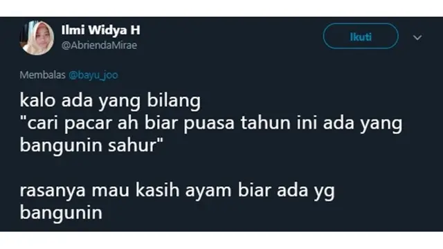 5 Curhatan Netizen Ingin Punya Pacar Untuk Bangunkan Sahur Bikin Senyum sendiri