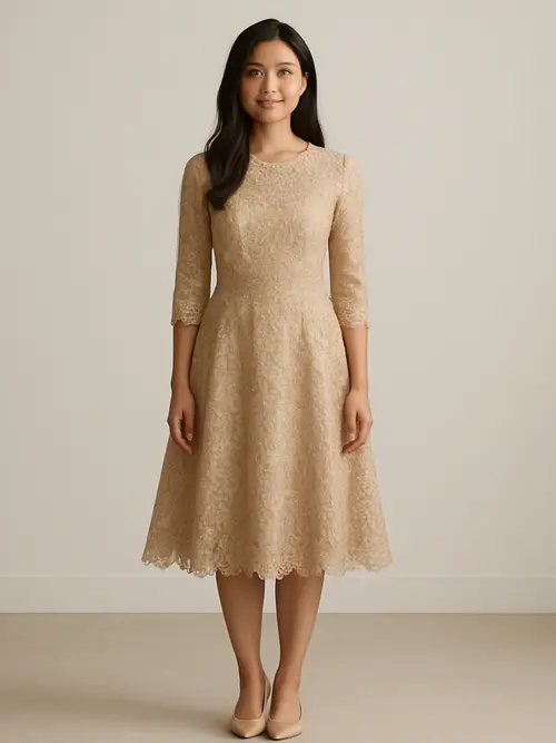 8 Model Dress Brokat Minimalis Tanpa Payet, Inspirasi Tampil Simple Tapi  Stylish Hadiri Acara