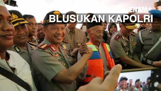 Kapolri Jendral Tito Karnavian Blusukan di kampung Tambak Lorok Semarang
