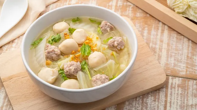 sayur sawi kuah bening