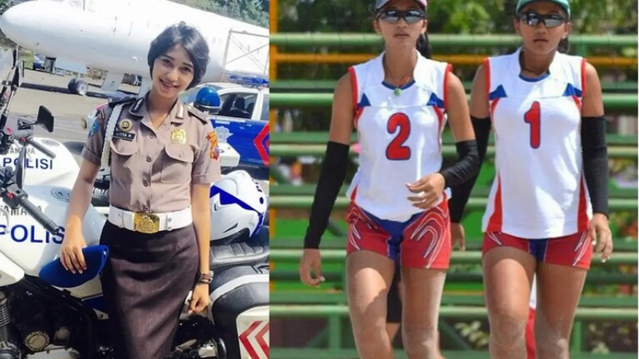 Polwan Cantik Ini Ketagihan Voli Pantai