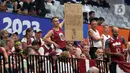 Sayang pada laga terakhir penyisihan Grup H FIBA World Cup 2023 di Indonesia Arena, Gelora Bung Karno, Jakarta, Selasa (29/8/2023) timnas basket Latvia kalah 75-101 dari Kanada. (Liputan6.com/Helmi Fithriansyah)