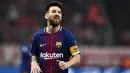 Lionel Messi menjadi pemain ke-8 dalam daftar top scorer Liga Champions. Messi kini baru mengoleksi tiga gol. (AFP/Aris Messinis)