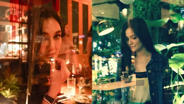Beda Gaya OOTD Luna Maya dan Cut Tari