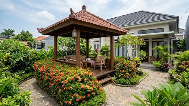 15 Tanaman yang Cocok Mengelilingi Gazebo, Taman Rumah Lebih Asri dan Menawan