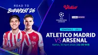 Link Live Streaming Liga Champions di Vidio: Atletico Madrid Vs Arsenal