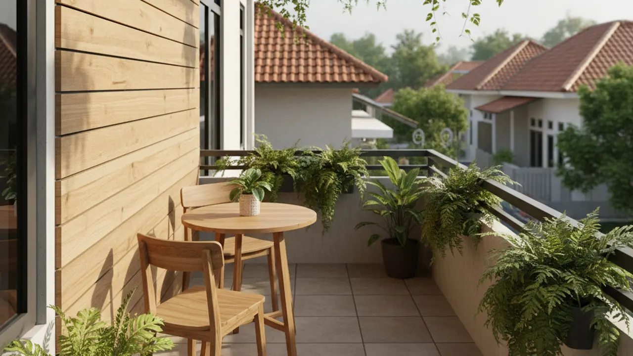 Ide Balkon Rumah Mungil