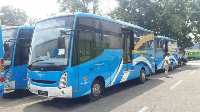 Sudah satu tahun bus hibah dari Kemenhub terparkir di area Dinas Perhubungan Kota Bogor