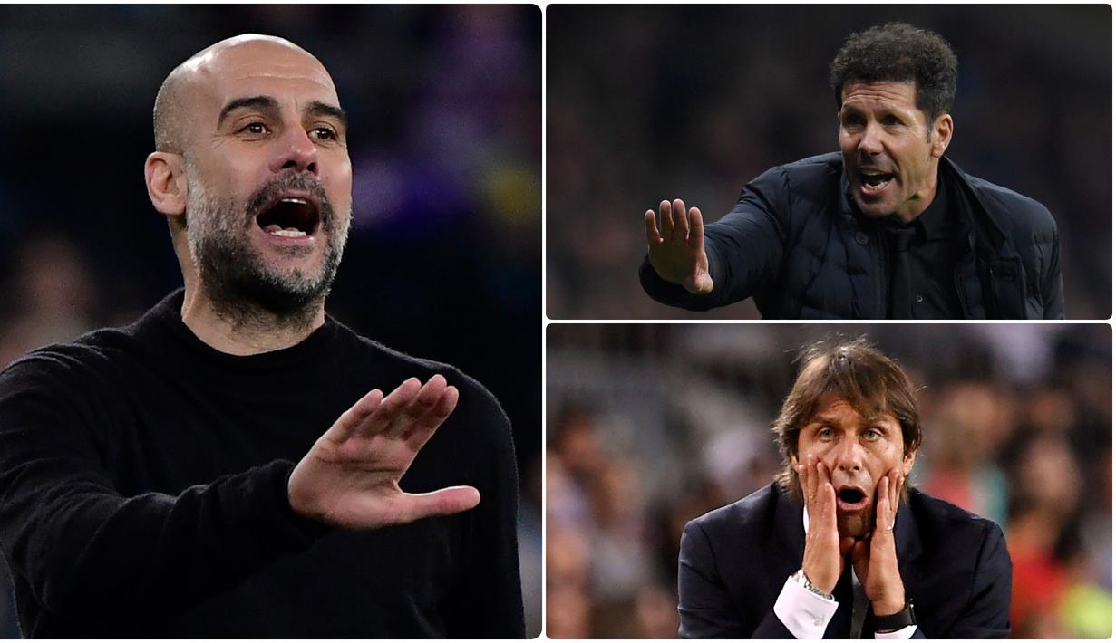Pelatih Manchester City, Pep Guardiola, menjadi salahsatu pelatih yang memiliki gaji dengan nominal yang fantastis. Selain Guardiola, ada beberapa pelatih hebat yang memiliki gaji lebih fantastis. Berikut deretan pelatih dengan gaji tertinggi saat ini. (kolase foto AFP)