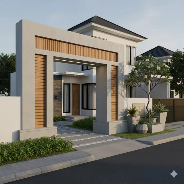 8 Model Gapura Depan Rumah Minimalis, Tampil Elegan dan Jadi Pusat Perhatian dari Gerbang Pertama