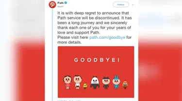 Sebagian warganet yang merasa kehilangan dengan tutupnya Path meluapkan kesedihannya dengan membuat tagar berikut ini.