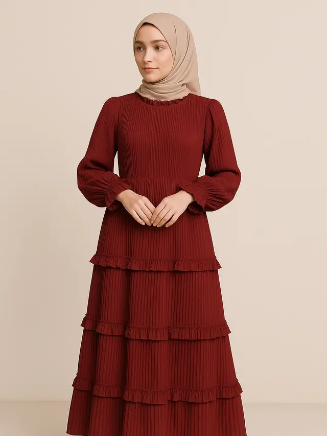 Model Gamis Burgundy Terbaru yang Kasual dan Modis untuk Semua Usia