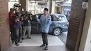 Bakal Cawapres Sandiaga Uno tiba di kantor PBNU, Jakarta, Kamis (16/8). Pertemuan tersebut merupakan lanjutan pertemuan antara Prabowo dan Said Aqil Siroj sebelum pendaftaran capres-cawapres, Senin (16/7/2018) lalu. (Liputan6.com/Faizal Fanani)