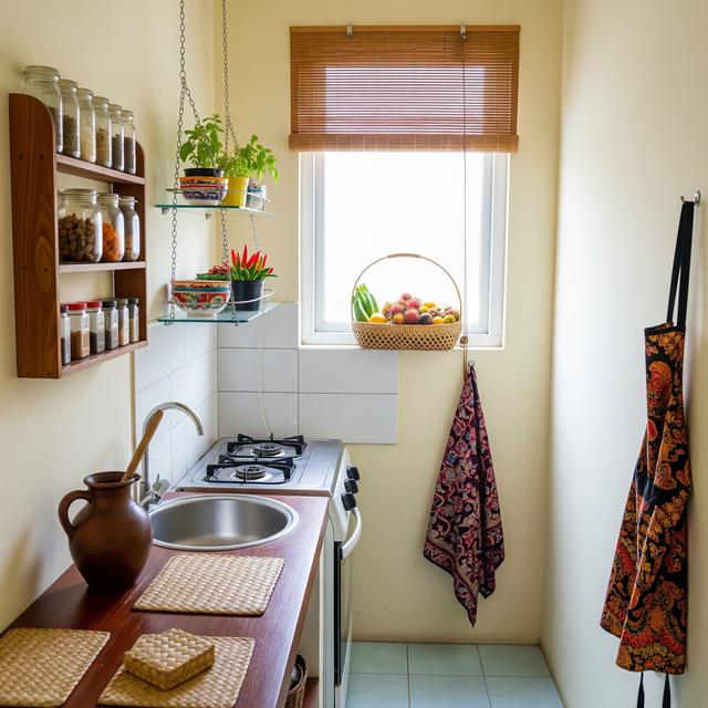 9 Model Dapur Rumah Kecil 1,5x1,5 Meter dengan Rak Sudut Gantung, Solusi Efisien