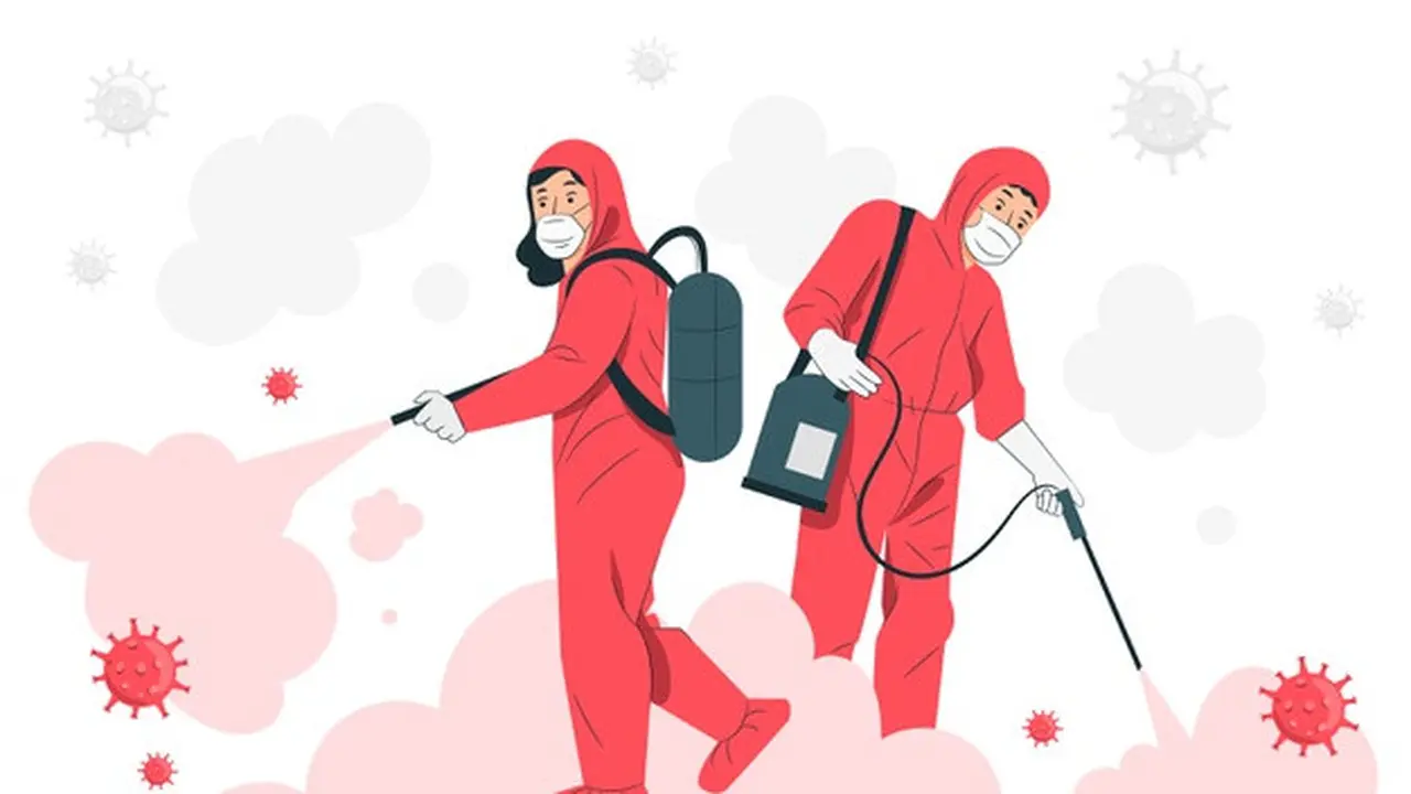 Ilustrasi disinfektan, elektronik