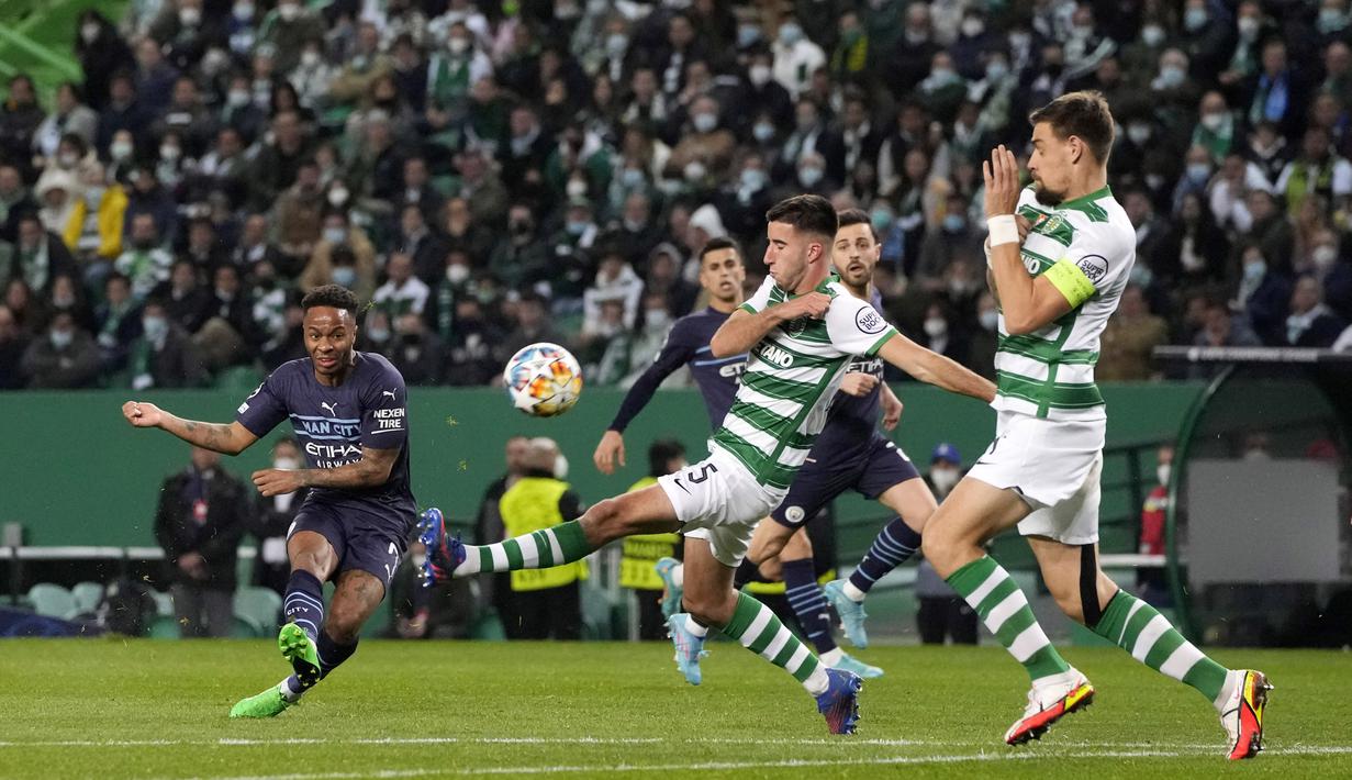 Lima gol The Citizens masing-masing disubangkan oleh Riyad Mahrez, Bernardo Silva (dua gol), Phil Foden dan Raheem Sterling. (AP/Armando Franca)