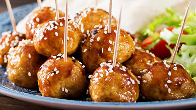 Ilustrasi bakso bakar