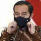 Presiden Joko Widodo (Jokowi) menyampaikan pemerintah pusat menyalurkan berbagai skema program perlindungan sosial dan bersifat cash transfer dalam Rakornas Pengendalian Inflasi Tahun 2020 pada Kamis (22/10/2020). (Biro Pers Sekretariat Presiden/Lukas)